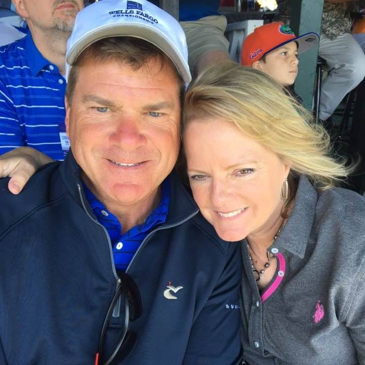 Our CEO Ryan Legg and his wife Denise in the crowd at the PGA Tour in Wilmington.