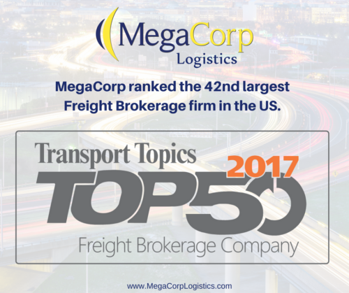 MegaCorp Named as a Top Freight Brokerage Company