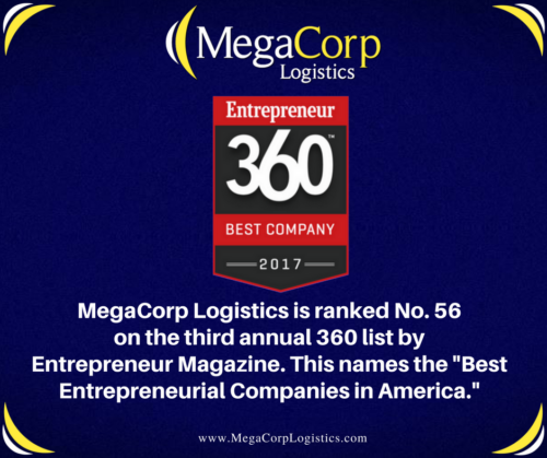 MegaCorp Ranked #56 On Entrepreneur Magazine’s “Top Entrepreneurial Companies in America” List